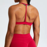 Women Sports Underwear High Support Sports Top Push Up Yoga Bra Gym Crop Top High Strength Fitness Workout Bra Running Brassiere