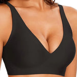 Pink Heart Seamless Wire-Free Comfortable Full-Cup Bra with Thin Molded Cups for Breathability and Support Beautiful Push Up Bra