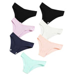 7Pcs/Set Cotton Panties Low Rize Panties For Women Breathable Underwear Female Underpants Sexy Lingerie V-waist Briefs M-2XL