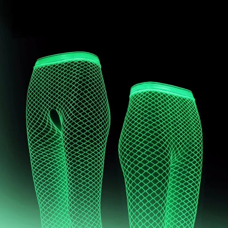 Stockings Women Lingerie Tights Party Sexy Fluorescent Socks High StretchCosplay Long Socks Summer Ultra Thin Fishnet Sock