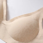 No-Show Seamless Bras For Women Non-wire V-neck Bralette Leopard Print Removable Pads Sports Underwear Sexy Lingerie S-5XL