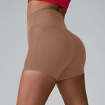 Summer High Waisted Yoga Shorts for Women Fashionable and Sexy Running Fitness Pants Solid Color Yoga Leggings Elastic Tights