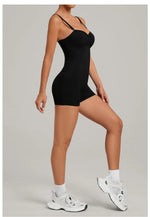 Womens Two Way Wear Bodysuit Sleeveless Yoga Stretch One Piece Romper Sexy Fitness Side Pockets Sportwears Bodysuit