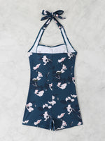 2026 Halter Swimsuit One Piece Printed Swimwear Women Sexy Vintage Bathers Bathing Swimming Swim Suit Female Beachwear