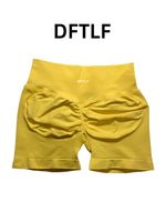 DFTLF Women High Waist Yoga Shorts Scrunch Butt Lift Workout Short Squat Proof Fitness Gym Running Sports Push Up Athletic Leggi
