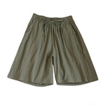 Wide Leg Loose Short Pants Women Summer Casual Shorts Elastic Waist Drawstring Pockets Shorts Solid Color Streetwear