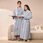 2026 Autumn Winter New Thick Coral Fleece Couple Bathrobe, Long Flannel Robe for Men Women Warm Home Pajamas Loungewear