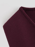 Foridol Gold Button Knitted Tank Top Women Autumn Winter Burgundy Short Vest Sleeveless V Neck Chic New Fashion Tops