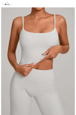 GYM Tank Top With Built In Bra women's Yoga clothing running Square Neck fitness vest beautiful back sports Workout