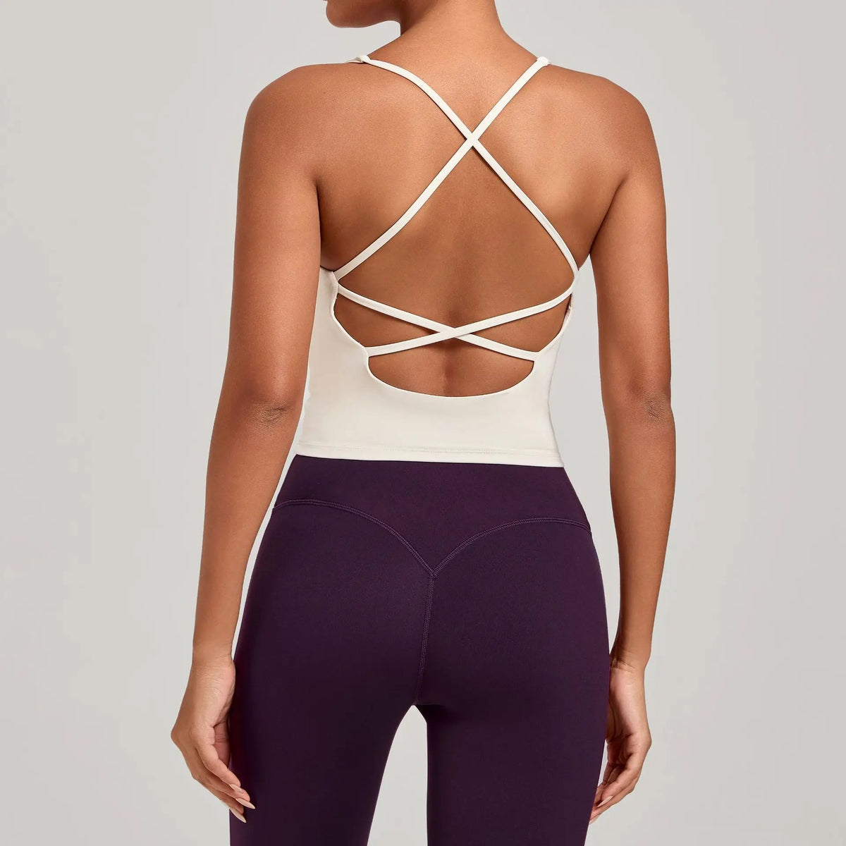 Women Sports Yoga Vest With Cross Shoulder Straps Quick Drying Sexy Yoga Bra Gym Breathablefitness Push Up Training Sports Vest