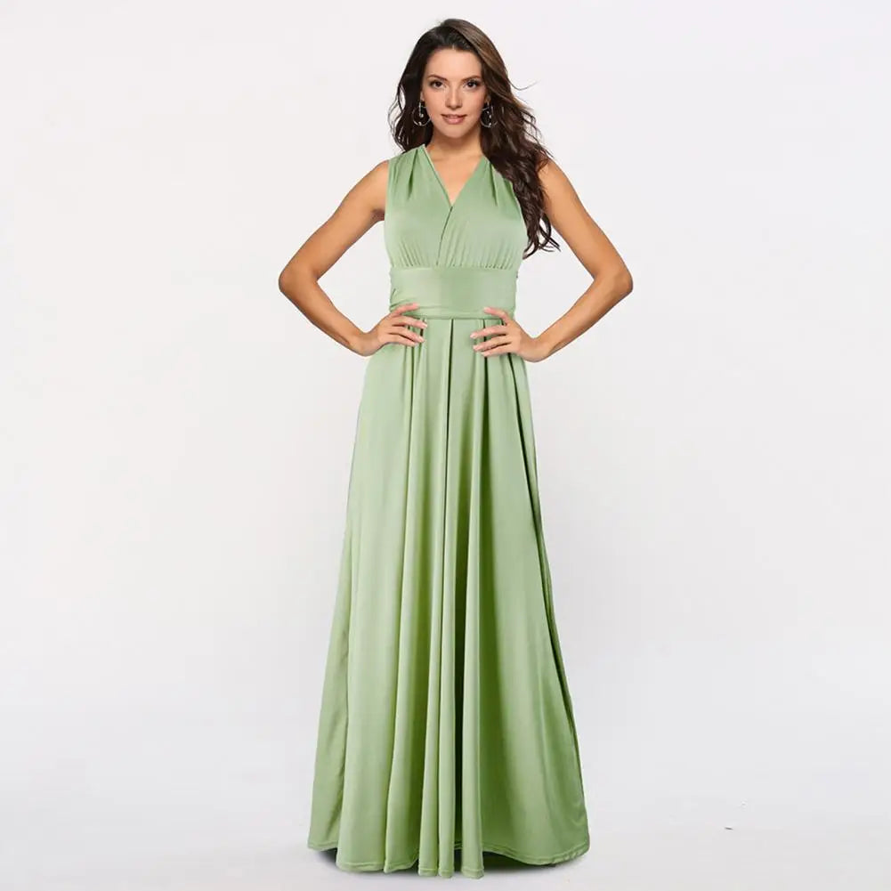 Women's Transformer Dress Multi Way Wrap Backless Wedding Evening Gown Convertible Floor Long Formal Dress