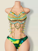 Body Chain Acrylic Beads With Swimsuits Bikinis Beach Vaction Pool Party Casaul Style Bikini For Woman Charming Pure Desire ZS1T