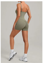 Womens Two Way Wear Bodysuit Sleeveless Yoga Stretch One Piece Romper Sexy Fitness Side Pockets Sportwears Bodysuit