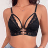 1pcs Fashion Sexy Lace Women's Bras Floral Sexy Lingerie No Pad 3/4 Cup Wire-Free Female Underwear Black Breathable Brassiere