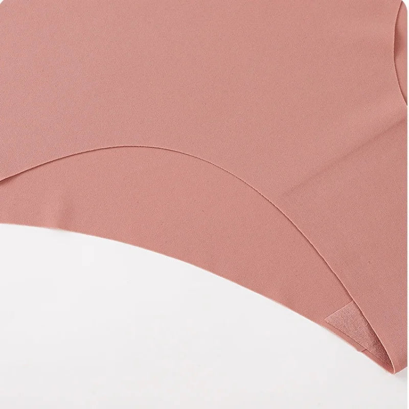 3Pcs/Set Ice Silk Panties Women High Waist Seamless Briefs Breathable Invisible Underwear Soft Stretch Sexy Lingerie XS-XL Panty