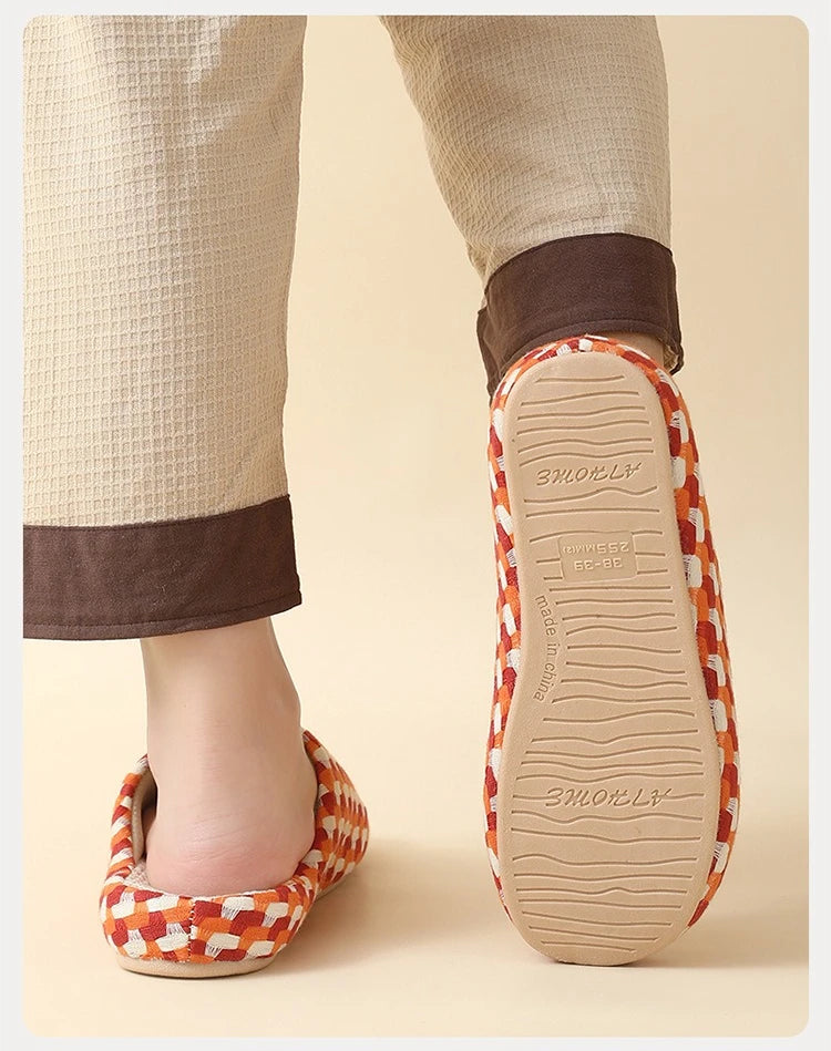 Breathable Cotton Linen Slippers For Women Men Summer Autumn House Shoes Anti-slip Keep Quiet Couples Home Floor Flax Slides