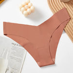 1 Pcs Women Summer Seamless Panties Breathable Low Waist Briefs Sexy Solid Silk Underwear Panty Female Intimates Lingerie