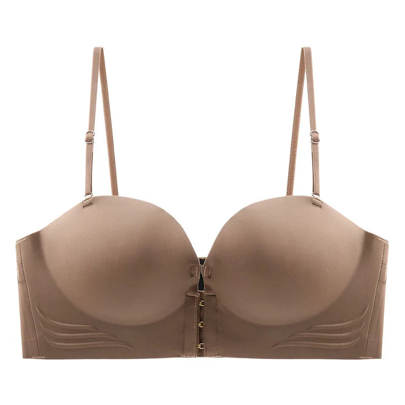 New Front Buckle Underwear Convenient Anti Sagging without Shoulder Strap Women's Bras without Steel Ring Seamless