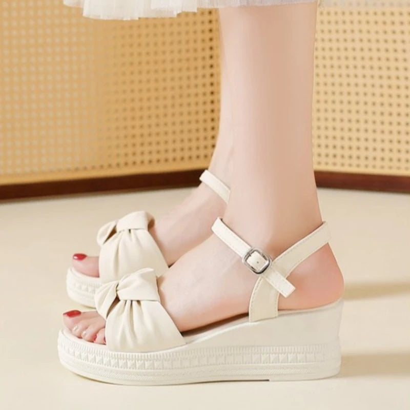 Women Summer Platform Sandals New Open Toe Chunky High Heel Ladies Shoes Casual Flat Bottom Sandalias Femininas
