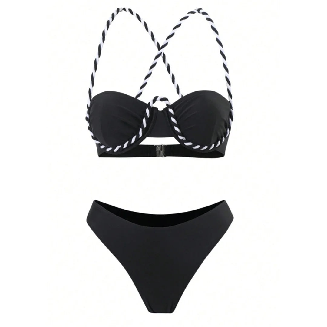 XS - L 3PCS With Skirt Underwired Bikini Female Swimsuit Women Swimwear Bather Bathing Suit Swim Three-pieces Bikini set K8045