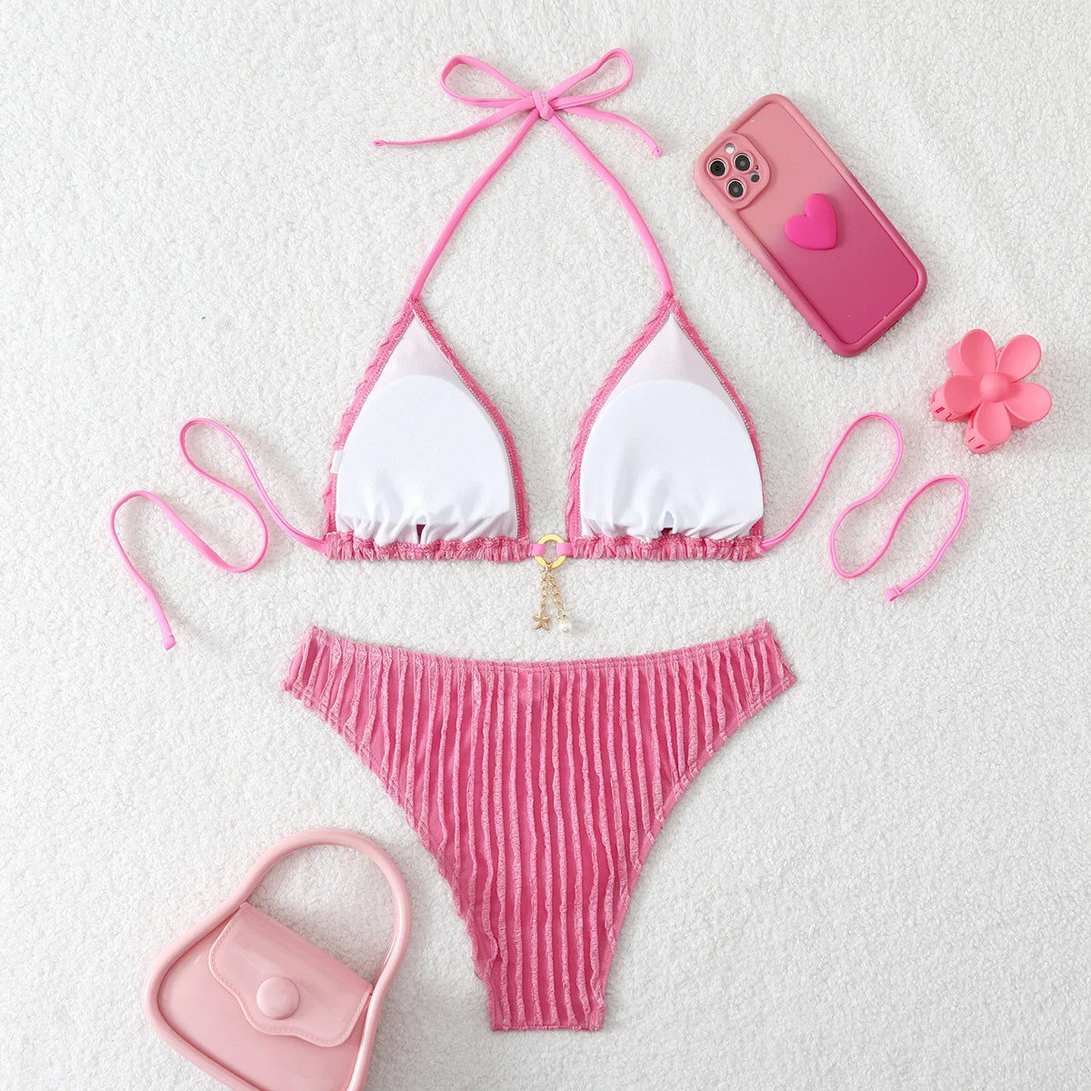 Sexy Blue White Yellow Strings Bikini 2026 Women Swimsuit Female Swimwear Thong Bikinis Set Brazilian Beach Bathing Suit Biquini