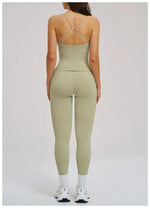 2PCS Yoga Suit Sports Set Women Fitness Quick-Drying Gym Tracksuit Running Nude Feeling Workout Outfit Sport Bra Leggings Suit