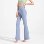 High-Waisted Flared Yoga Fitness Pants Women's Nude Sports Hip Lifting Fitness Trousers