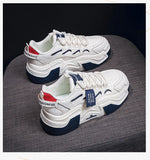 Women Platform Sneakers Autumn Trend Casual Flats Female Fashion Lace Up Thick Soled Comfortable Increase Vulcanized Shoes2024