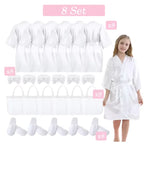 6-15 Set Muti Colors Spa Party Robe for Girls Kids Birthday Party Supplies Favors Spa Day Robes Gowns Sleepover Pyjama Party