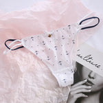 Sexy Pantis Mesh T Pants Thong Cute Transparent Strawberry Cherry Ladies Panties Underwear Low Waist Seamless Lace G-string Wome
