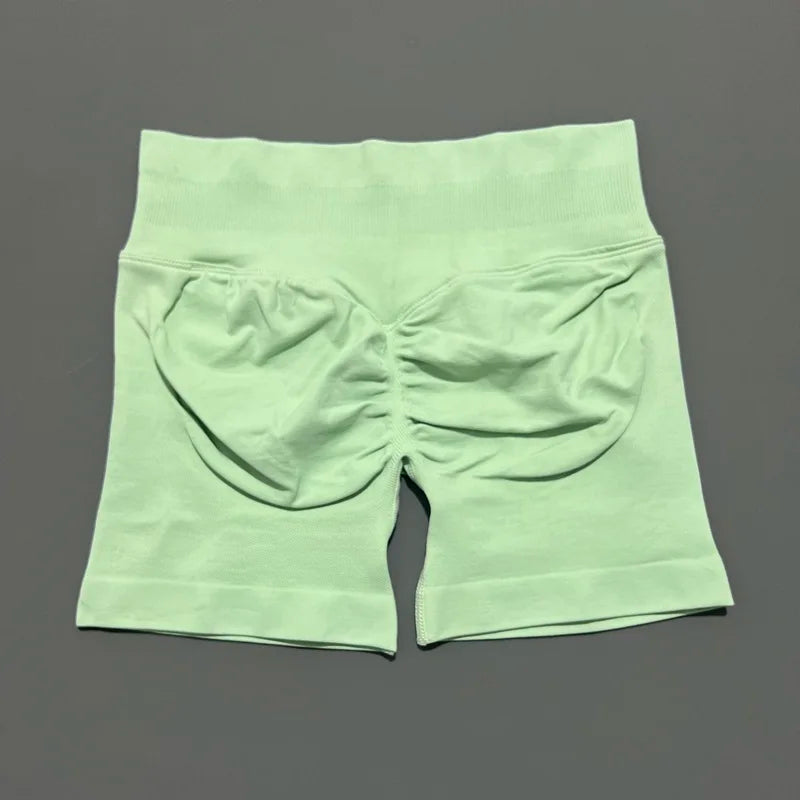 HISTELLO Impact Shorts 4.5" Women Fitness Sports Biker Shorts Low Waist Gym Short Workout Scrunch Butt Yoga Seamless Leggings