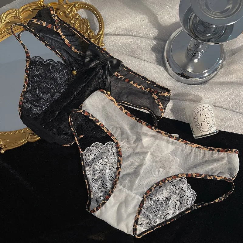White Tea's Bell Sexy Lace Underwear Women's Pure Desire Breathable Me Hollow e Pants Low Waist Cotton