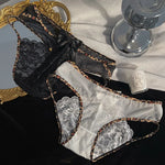 White Tea's Bell Sexy Lace Underwear Women's Pure Desire Breathable Me Hollow e Pants Low Waist Cotton