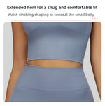 Women Summer Sports Bra Seamless Halter Top High Support Push-up Open Back Gym Bra High-intensity Fitness Yoga Workout Underwear