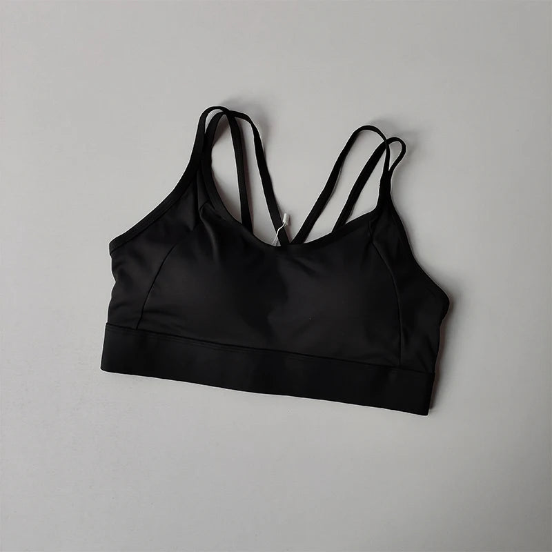 Women's Summer Shock-absorbing Running Yoga Tank Top with a Beautiful Contrasting Sports Bra and a Professional Pilates Bra