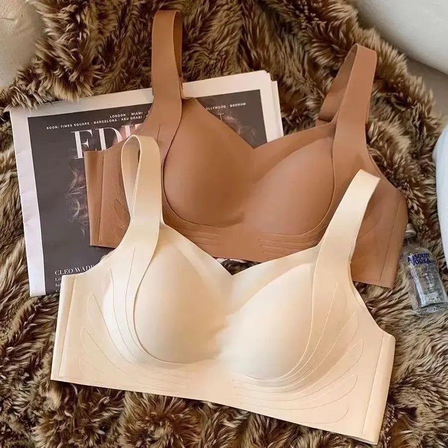 Wing Pattern Seamless Push Up Bra Women's Non-wire Bra U-Back Invisible Brasiere Sexy Lingerie Comfort Underwear Intimates M-XXL