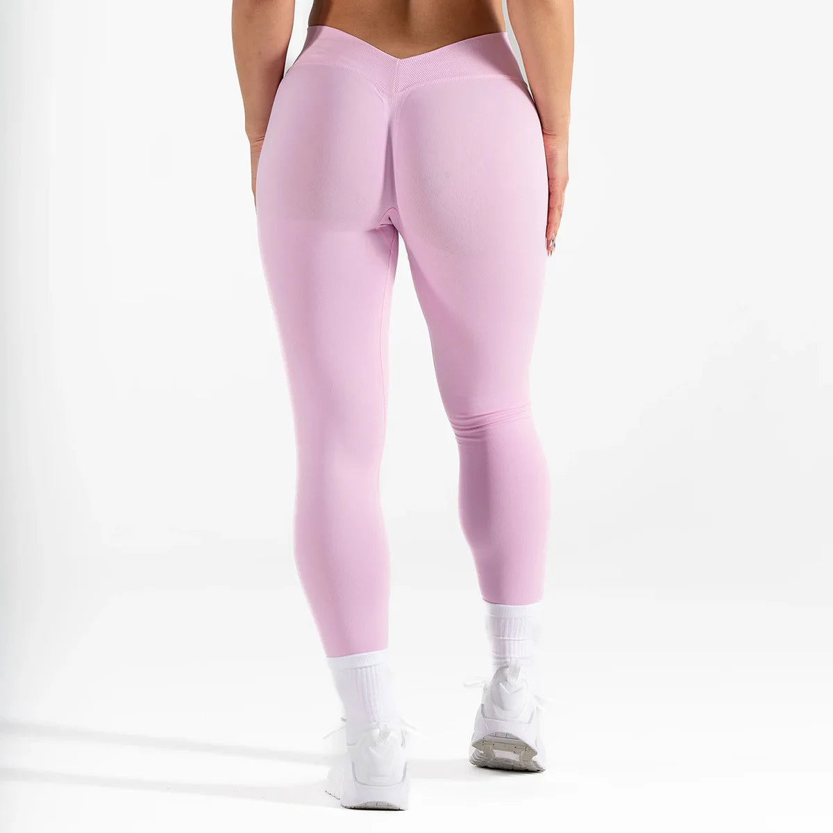 Sports Leggings Woman Clothes Seamless Yoga Pants Scrunch Booty V Waist Hip Lifting Fitness Gym Leggings Running Workout Tights