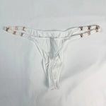 Low Rise Sexy Thong Women Underwear Briefs Seamless Panties Zebra Flower Luxury Metal Buckle G String Bikini Girls Female Panty