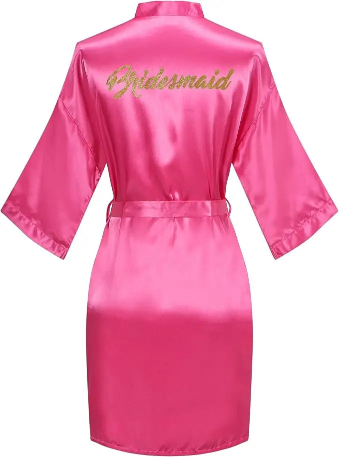 Women Bridal Robe For Bride And Bridesmaid Getting Ready Wedding Party Bathrobe