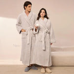 Autumn Winter Flannel Plus Size Robe Pajamas Thick Cozy Fleece Couple Bathrobe, Men Women Long Warm Loungewear,