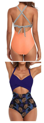 Leopard One Piece Swimsuit 2024 New Halter Push Up Swimwear Women Swimsuit Bathing Suit Beachwear Monokini Female Swimming Suits