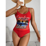 Summer Swimwear for Women Tankini Sets Swimsuit Vintage Padded Mesh Bathing Suit Print Beachwear Female Women's Swim Wear 2025