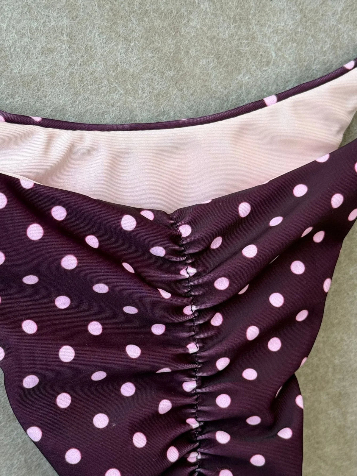 Sexy Pink Polka Dot Print Patchwork Micro Bikini 2026 Women Halter Push Up Bra Triangle Swimsuit Summer Bathing Suit Swimwear