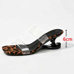 Y2K PVC Transparent Designer Sandals Women Shoes Slip On Hollow Wedge Slide Mules Beach Vacation 6cm Comfortable Walking Heels