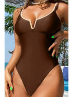 2025 Splicing Underwired V-Bar Women Micro Thong Swimwear One Piece Swimsuit Female Backless Monokini High Cut Bathing Suit Swim
