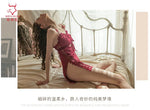 TJ large size sexy suspender skirt women's home nightgown