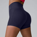 Summer High Waisted Yoga Shorts for Women Fashionable and Sexy Running Fitness Pants Solid Color Yoga Leggings Elastic Tights