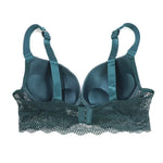 Beauwear Elegant Rhinestone Straps Scallop Trim Bra for women Contrast Lace Push Up Bras 80B 85B 90B 95B-137