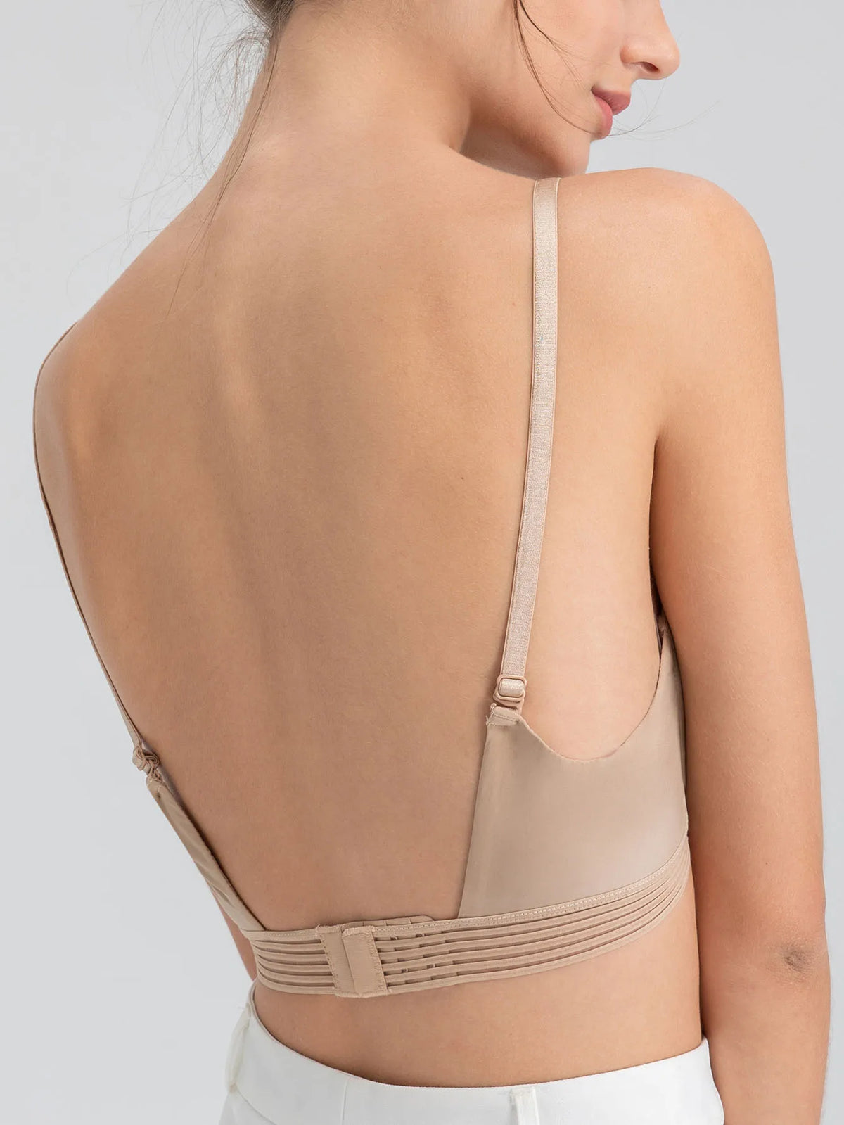 Sexy French lingerie for women without steel rings Push-up bra with a U-back design for enhanced support and an open-back