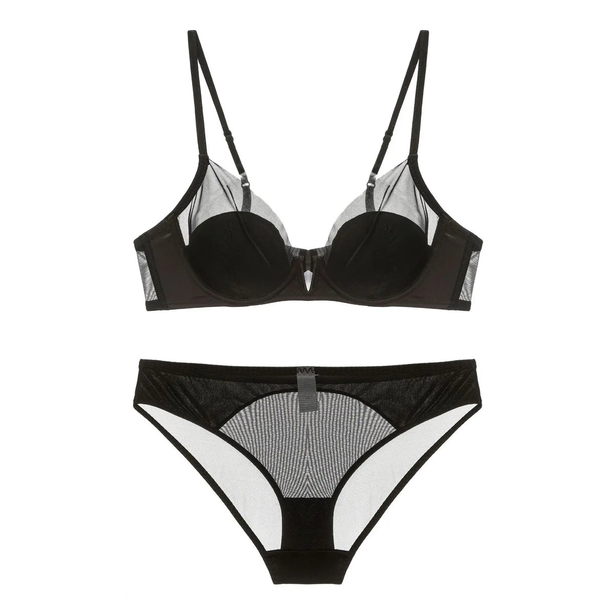French Mesh SexyBrief Sets Smooth Underwear Push-up Thin Cup Bra Soft Underwire Bra Women's Intimates 2026